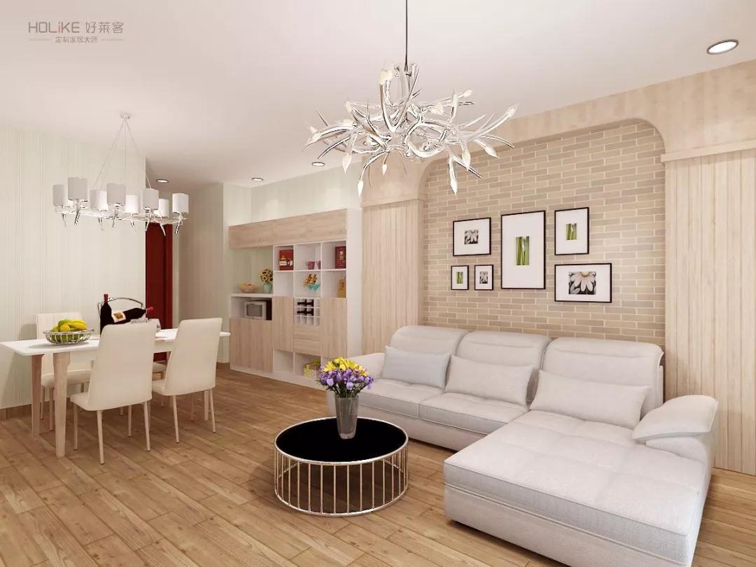 将玄关餐厅客厅打通，看完想回家立刻拆墙！