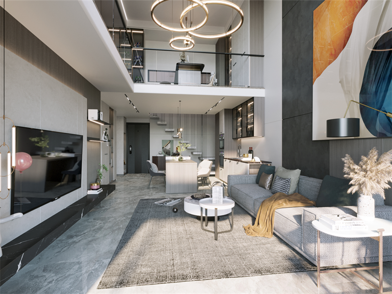 106㎡工业风小复式，岛台+潮玩收纳设计太赞了！